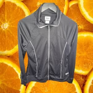 Everlast Black and‎ White Striped Track Jacket Size Medium